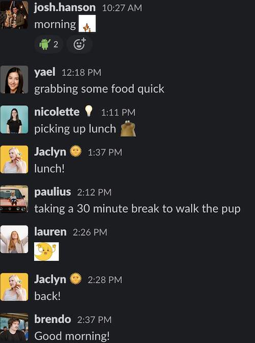 General thread in Slack